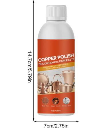 Copper Polish Paste | Copper Cleaner for Sink Gently - Rust Removal for Metal 100 Ml Cleans Without Scratching for Kitchen Accessories Jewelry Watches Instruments for Brass Hondony - Buy Online on GoSupps.com