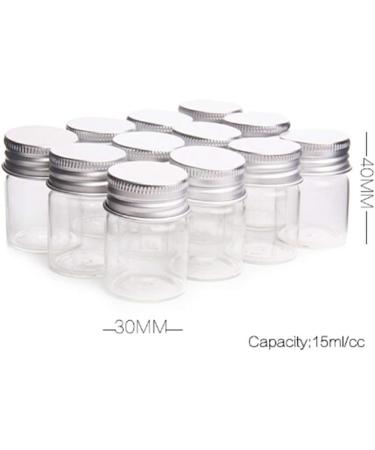 Morechioce 15ml Glass Cosmetic Jars - Set of 12 Travel Bottles with Screw Cover - Empty Containers for Skincare & Beauty Products - Buy Online on GoSupps.com