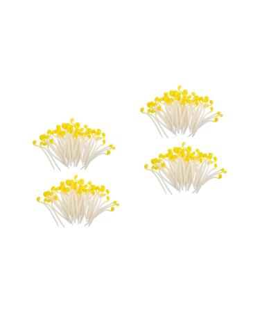 Zerodeko 100 Pcs Vegetable Bean Sprouts Decorate Plastic To Stretch Toy Yellowx2pcs 9x1cmx2pcs