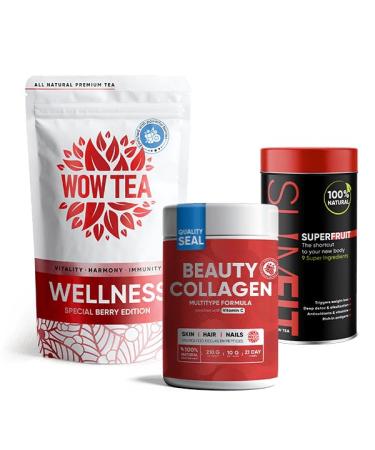 WOW TEA: Berry Wellness Tea + Collagen + Fruit