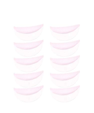 10 Pairs S/M/L Silicone Eyelash Perming Curler Pads with Small Medium Large Size Lash Lift Rods Makeup Beauty Tool Accessories Pink