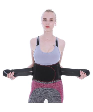Back Support Belt with Dual Adjustable Support Straps Back Brace for Men Women Lower Back Pain Relief Lumbar Support Belt for Sciatica Herniated Disc (Color : Gray Size : Medium) (Gray Xx) (Black L Black Large