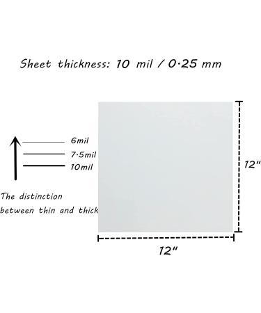 10-Pack 10 mil Mylar Sheets 12x12 inch for Stencil Making - Milky Translucent PET Blank Template Material - Ideal for Cricut, Laser Cutting, and Gyro-Cut Tool - Buy Online on GoSupps.com