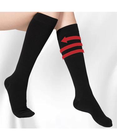 34-46 mmHg Calf Compression Sleeves for Men & Women | Firm Support for Varicose Veins Edema & Tired Legs | Footless Compression Socks in Flesh & Black - Buy Online on GoSupps.com