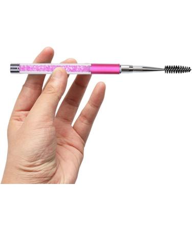 HESSION Eyelashes Comb Curlers Makeup Brush Mascara Brush Make Up Wands Eyebrow Brush with Cap Travel Accessories (HOT PINK) - Buy Online on GoSupps.com