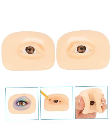 IWOWHERO Practical Eye Skin 1 Set Makeup Practice Skin Eyeshadow Fake Skin Eye Makeup Training Skin Exercise Board Make up 3D - Buy Online on GoSupps.com