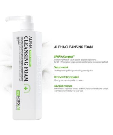 HISTOLAB Alpha Cleansing Foam 1200ml for Oily & Acne-Prone Skin | Gentle Facial Cleanser | Soothes Irritation & Removes Excess Sebum - International Shipping Available - Buy Online on GoSupps.com