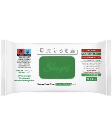 Sleepy Easy Clean EXTRA Cleaning Towel (6x100) Cloths Wipes Antibacterial Extra Large and Strong Vegan (White Soap Frangrance) White Soap Frangrance 600 count (Pack of 1) - Buy Online on GoSupps.com