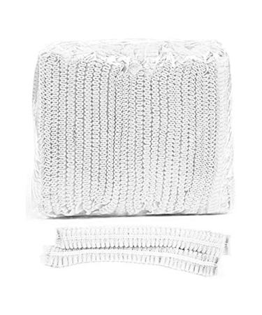 Shopants 100 pieces disposable hair network non -woven coil spinning fleece clip hood disposable hair network hair hat protective cap fleece anti -dust hats hair cover breathable hair nets (transparent)