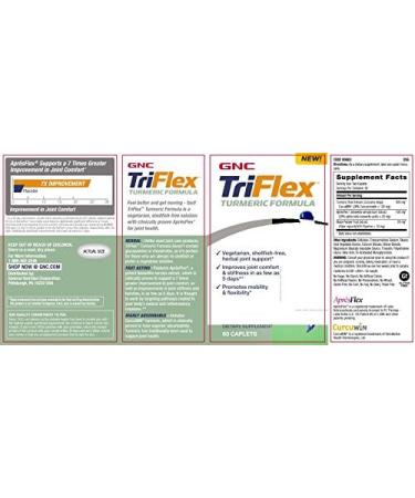 GNC TriFlex Turmeric Formula | Joint Comfort & Mobility Support | 60 Caplets - Buy Online on GoSupps.com
