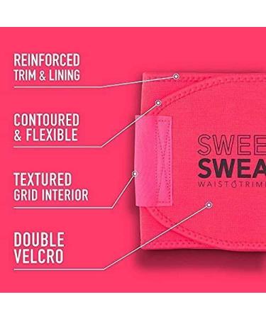 Sports Research Sweet Sweat Waist Trimmer - Small Neon Pink | Increase Stomach Temp for Water Weight Loss - Buy Online on GoSupps.com