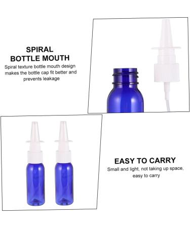 Minkissy 10pcs 30ml Nasal Spray Bottles Set - Amber Round Shoulder Design for Direct Spray | Mini Spray Bottles for Terrariums and Vials - Blue - Buy Online on GoSupps.com