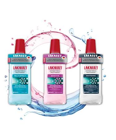 Lacalut Antibacterial Whitening Mouthwash 500ml - Fight Plaque & Bacteria for Full Oral Hygiene - Buy Online on GoSupps.com