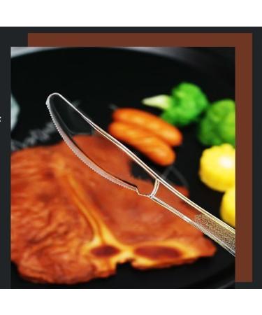 Clear Heavyweight Plastic Silverware for Birthday Party Barbecue Party Wedding ect (Transparent Including 100 Forks 100 Spoons 100 Knives) - Buy Online on GoSupps.com
