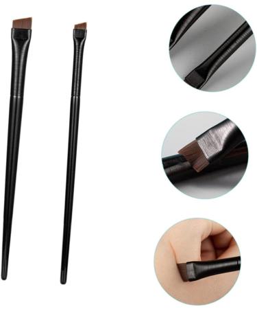 PLAFOPE 3 Sets Wood Black Ultra Thin Eyeliner Brow Brush Kit Eye Makeup Tool Flat Eyebrow Brush - Buy Online on GoSupps.com