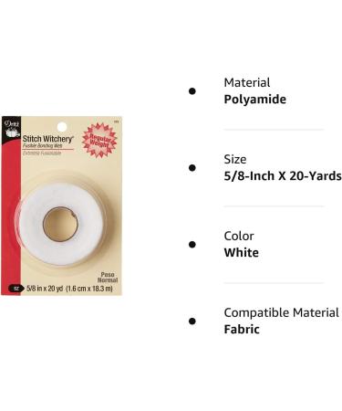 Dritz 222 Stitch Witchery Fusible Bonding Web White Regular Weight 20yd - 5/8 x 20 Yards - Buy Online on GoSupps.com