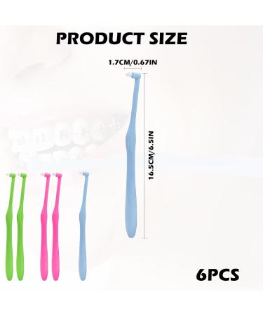 Buy 6-Pack Soft Slim Insert Stream Brushes for Braces & Orthodontic Care - Detailed Cleaning 3 Colors - Buy Online on GoSupps.com