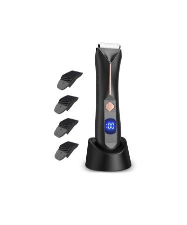 Vellope Body Groomer for Men - Wet/Dry Groin Hair (Black)