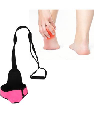 Foot Stretching Belt for Plantar Fasciitis - Elastic Breathable Pink Stretcher | Relax Muscles & Improve Flexibility - Buy Online on GoSupps.com