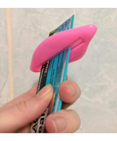 Toothpaste Squeezer Set of 4 Daily Life Tube Dispenser Tools Pink and Red Lip Shaped Plastic Toothpaste Squeezer Cremes Cosmetic Gels Press Tool - Buy Online on GoSupps.com