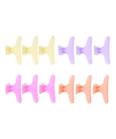 Non-Slip Clear Butterfly Hair Clamps - 12Pcs Hair Claw Clips for Secure Styling - Buy Online on GoSupps.com
