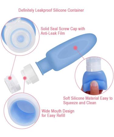 Selizo 10 Leakproof Silicone Travel Bottles - Cosmetic Toiletry Squeeze Containers - Buy Online on GoSupps.com