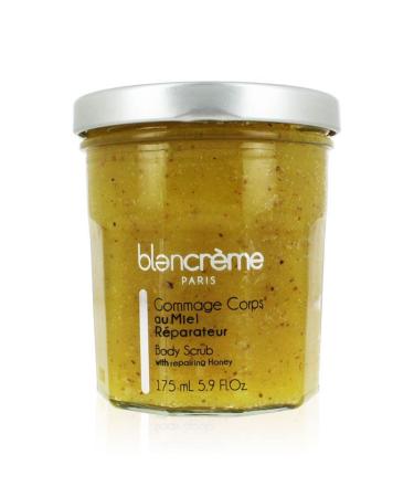 Blancr me body peeling for her and her 175ml honey sugar & almond shells - body scrub ingredients of 95.8% natural origin made in France - rich in natural fructose & glucose made from honey.
