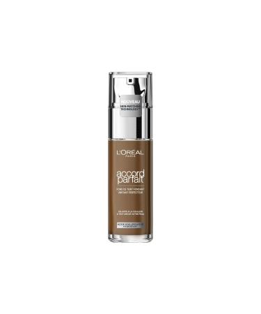 L'Or al LOr al Paris Liquid foundation 24 hour hydration Hyaluronic acid formula All skin types Color Coffee 105N Perfect Accord 30 ml