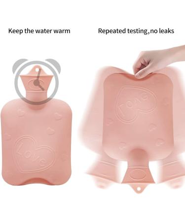 Rubber Hot Water Bottle with Soft Waist Cover - Pink | Pain Relief for Neck, Back, Shoulder, Legs | Waist Warmth | Hot Water Bag Pouch - Buy Online on GoSupps.com