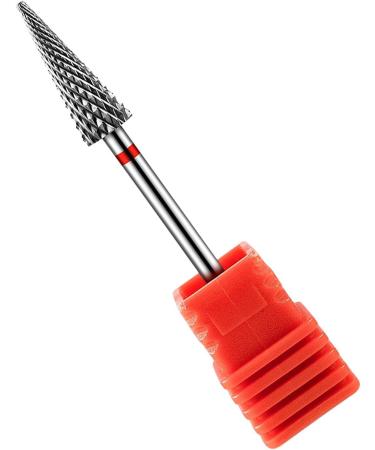 Nail Drill Bits Professional | Umbrella Shaped Tungsten Carbide Drill Bits - Cuticle Cleaner Nail Gel Polish Remover Tool Nail Care Supplies Red - Buy Online on GoSupps.com