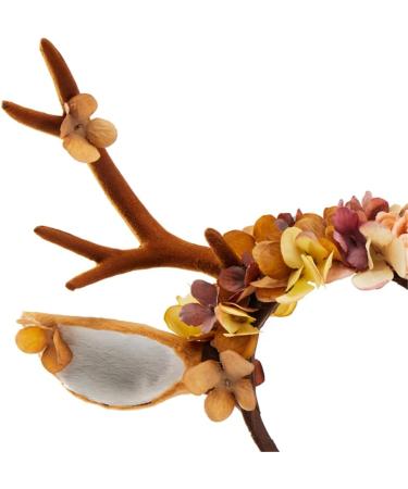 TQUXNGA Aesthetic Antler Headband for Christmas Reindeers Antler Hairhoop Holiday Headpiece Halloween Cosplay Costume Hair Decor Brown A - Buy Online on GoSupps.com