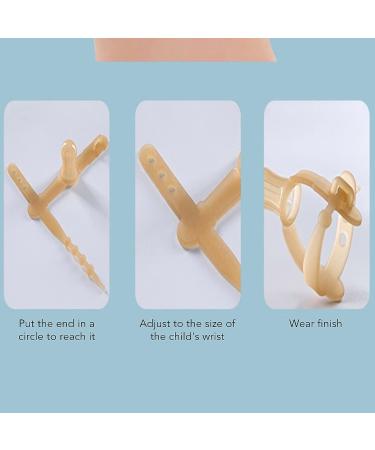 Silicone Thumb Guard for Infants - Stop Thumb Sucking with Long Lasting Soft Design - Portable Wrist Band with Storage Box - Brown - Buy Online on GoSupps.com