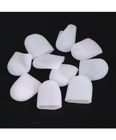 Silicone Toe Caps for Corns & Calluses - Size L White Pack of 10 | Comfort & Protection for Blisters - Buy Online on GoSupps.com