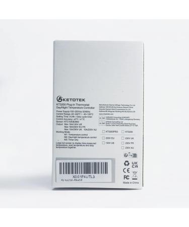 Ketotek Digital Thermostat Socket Timer - 230V Temperature Controller for Greenhouse & Terrarium | KT3200 - Buy Online on GoSupps.com