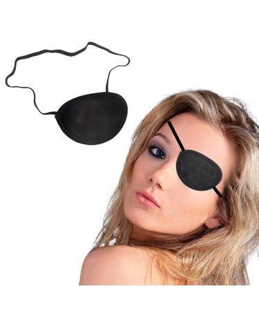 Monocular Black Eye Patch Washable Amblyopia Medical Eye Patch Pirate Suit for Adults and Children