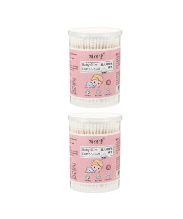 Beavorty 2 Boxes Cotton Swab Cotton Swaps for Home Double-headed Swabs Multi-purpose Cotton Sticks Baby Earcleaning Supplies Cleaning Tool for Baby Safety Cotton Buds Ear Nose Pet White 1