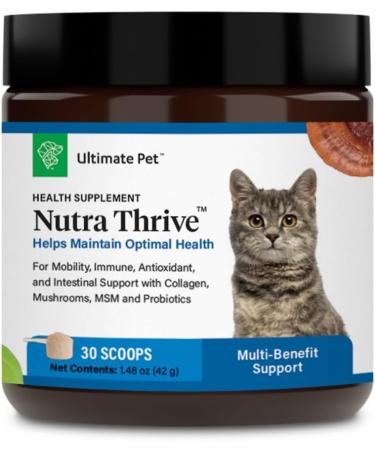 Ultimate Pet Nutrition Nutra Thrive Cat 40 in 1 Nutritional Supplement for Cats, 30 Servings - Buy Online on GoSupps.com