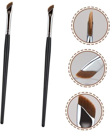 MAGICLULU 2pcs Eyebrow Brush Concealer Brush Makeup Brush Wand Angled Makeup Brush Cosmetic Brush Makeup Tool Thin Makeup Brush Angled Brush Angled Eyeliner Brush Flat Makeup Brush - Buy Online on GoSupps.com