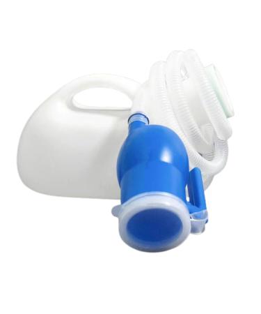 bephible Men Urinal Large Capacity Urinal Bottle Portable 2000ml Measure Urine Long Tube for Bathroom Outdoor White