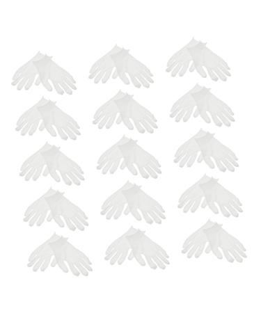 Ipetboom 15 Pairs Overnight Moisture Gloves Cotton Gloves Stretchable Cloth Gloves Hydrating Gloves Womens Gloves Winter Hand Spa Winter Gloves Cutting Miss Moisturizing Mask White