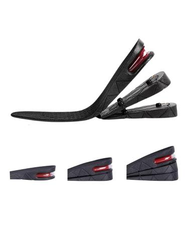 Height Increase Insole (1 Pair) Shoe Lifts for Men and Women (2.75 Inch) Elevated Cushioned Heel Inserts and Arch Support Insoles | Lifted Supportive Comfort and Breathable Black