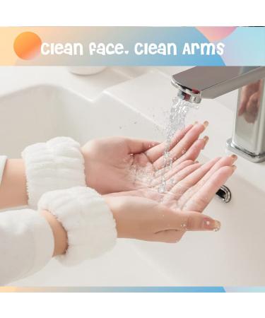 Funnyfox Wrist Washbands - 5 Pairs Absorbent Towel Bands for Face Washing | Liquid Barrier in Pink, Purple, White, Blue, Grey - Buy Online on GoSupps.com