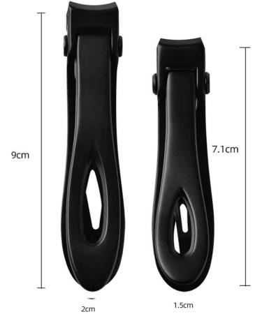 CHJHJKG Nail Clippers (Beauty) 15mm Premium Stainless Steel Nail Clippers for Thick Nails Shave and Curve Blades Wide Jaw Heavy duty Anti-Slip Toe Nail Clipper(Black S) - Buy Online on GoSupps.com