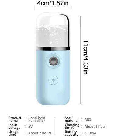 Nano Mister | Sprayer Mister Hydrating Portable - Eyelash Aftercare Tool - Rechargeable Face Steamer for Lash Salon Make-Up & Skincare Treatments Ngumms Blue - Buy Online on GoSupps.com