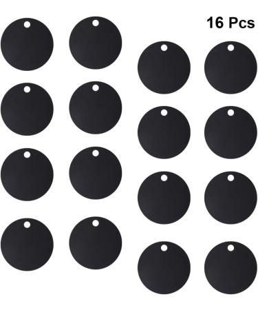 Milists 25-Piece Aluminum Alloy Blank Tags for Pets - Round DIY Day Traction Rope Accessories - 5cm/1.4 Inch Black - Buy Online on GoSupps.com