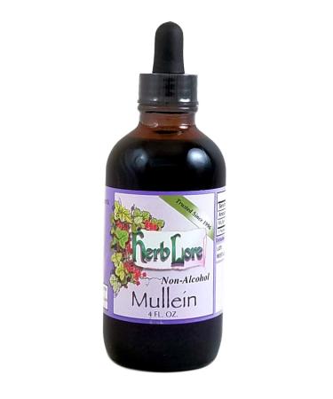 Herb Lore Mullein Tincture - 4 fl oz - Alcohol-Free - Mullein Leaf Herb Support for Dry Cough - Respiratory Wellness - Lung Support Formula for Smokers