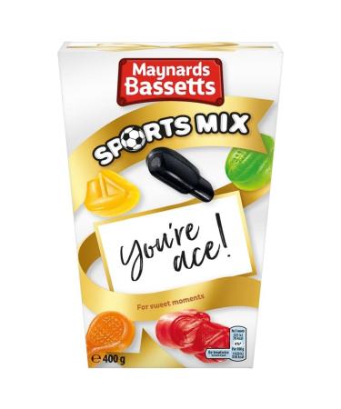 Sports Mix Sweets Gift Carton 350g - Liquorice Allsorts Sweets Gums - Fruit Flavoured Gums In An Assortment Of Sporty Shapes - Made With Natural Colours - Assorted Sweet for Parties Gifts And Sharing