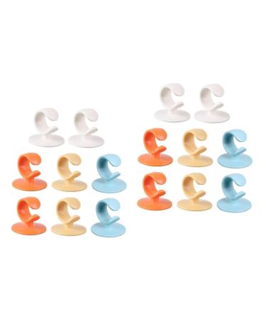 CABILOCK 16 STK STUCK HAKE CARE HAKE CASE HAILL WATE HOKEN Self -adhesive hooks for the wall Self -adhesive hooks for hanging sockets plastic hooks ABS wall container loading device