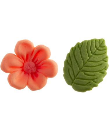 Dekora - Box of 8 Pink Sugar Flowers and 5 Green Leaves - Edible Cake Decorating Tools - Sugar Cake Decoration - Birthday Sugar Cake Decoration - Buy Online on GoSupps.com