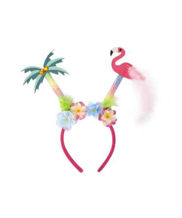 HAKJXOS Flower Headbands Hair Accessories for Women Luxury Coconut Tree Flamingos Hair Bands Decorations Summer Beach Party Headband Supplies 1 Pcs Flower Headband D